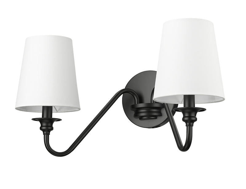 Gianna 2 Light 20" Wall Sconce in Matte Black