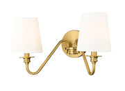 Gianna 2 Light 20" Wall Sconce in Modern Gold