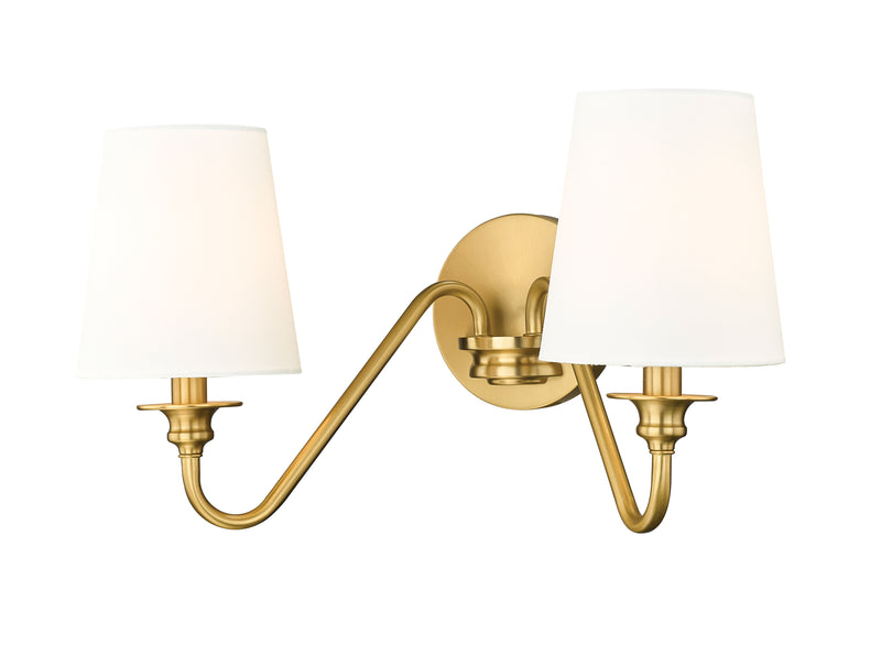 Gianna 2 Light 20" Wall Sconce in Modern Gold