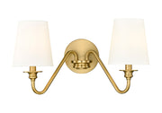 Gianna 2 Light 20" Wall Sconce in Modern Gold