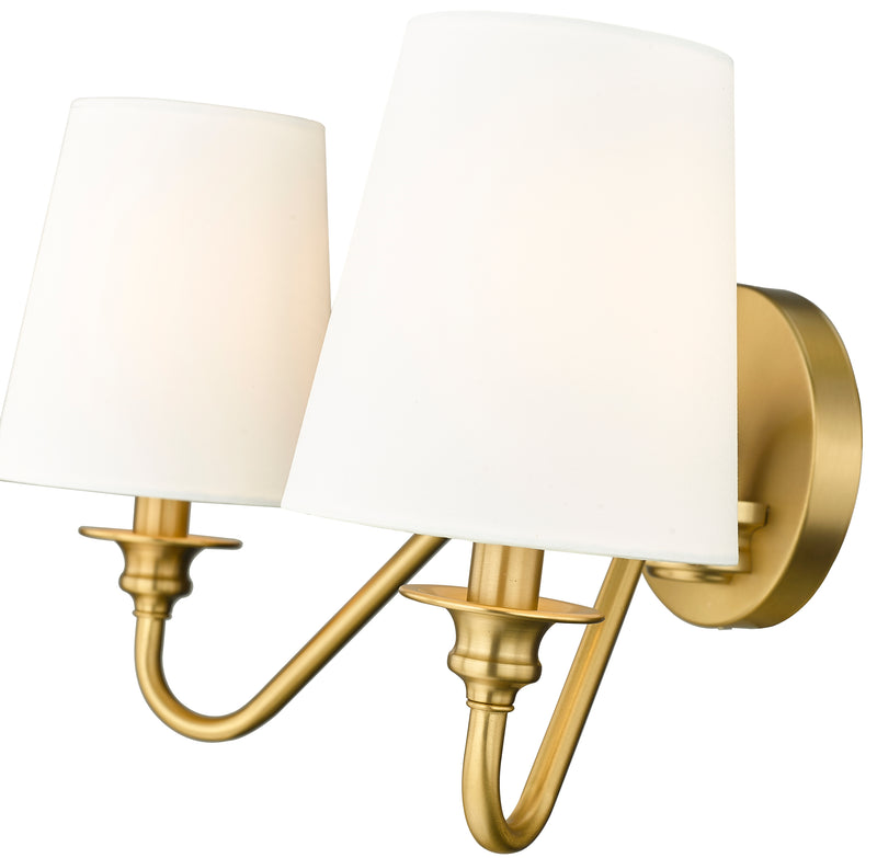 Gianna 2 Light 20" Wall Sconce in Modern Gold