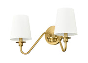 Gianna 2 Light 20" Wall Sconce in Modern Gold