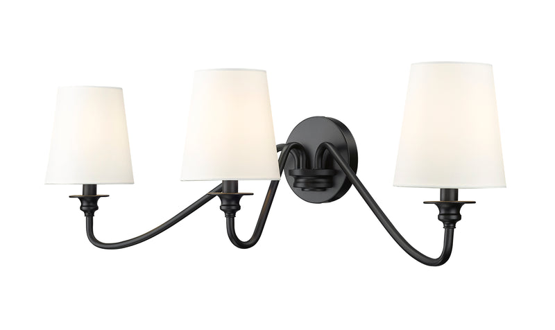 Gianna 3 Light 32" Wall Sconce in Matte Black
