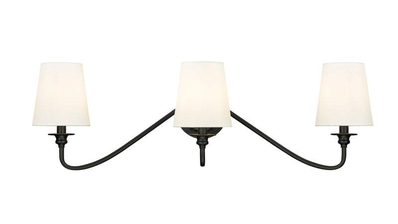 Gianna 3 Light 32" Wall Sconce in Matte Black