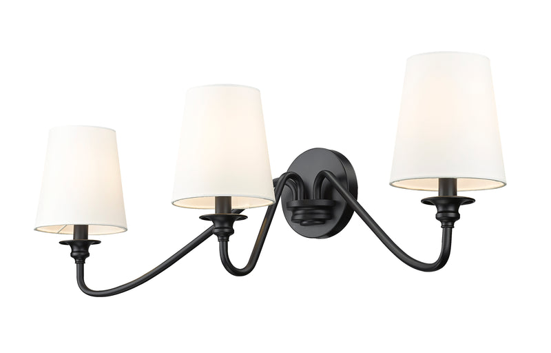 Gianna 3 Light 32" Wall Sconce in Matte Black