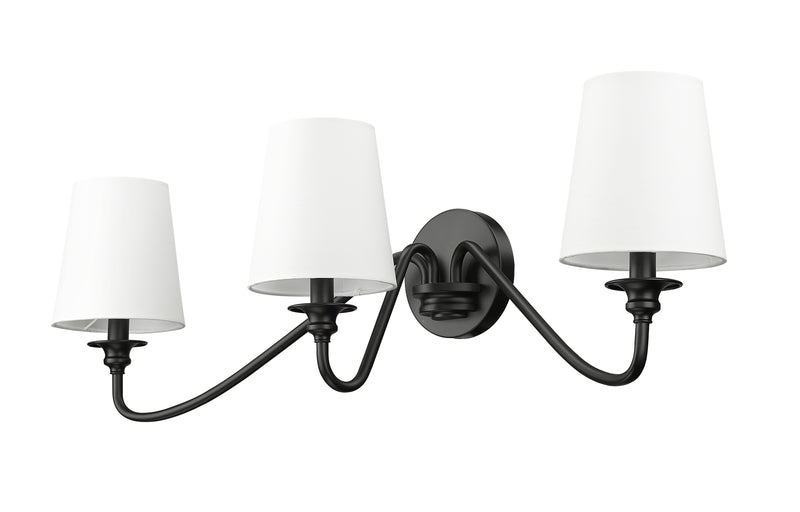 Gianna 3 Light 32" Wall Sconce in Matte Black