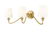 Gianna 3 Light 32" Wall Sconce in Modern Gold