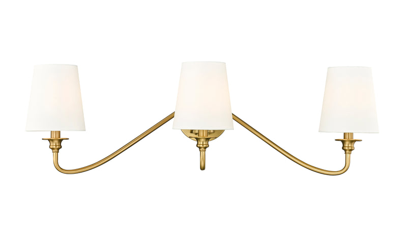 Gianna 3 Light 32" Wall Sconce in Modern Gold
