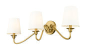 Gianna 3 Light 32" Wall Sconce in Modern Gold