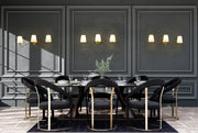 Gianna 3 Light 32" Wall Sconce in Modern Gold in a room setting