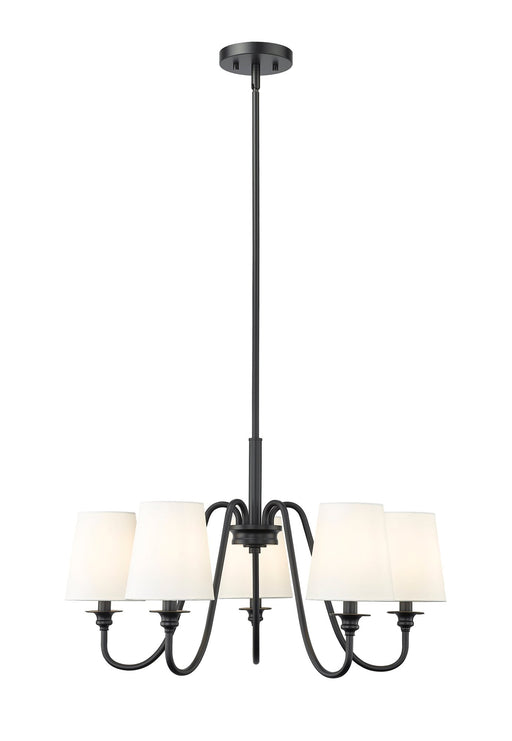 Gianna 5 Light 26" Chandelier in Matte Black