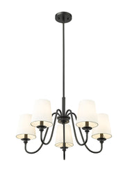 Gianna 5 Light 26" Chandelier in Matte Black