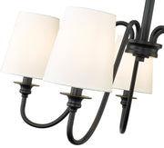 Gianna 5 Light 26" Chandelier in Matte Black