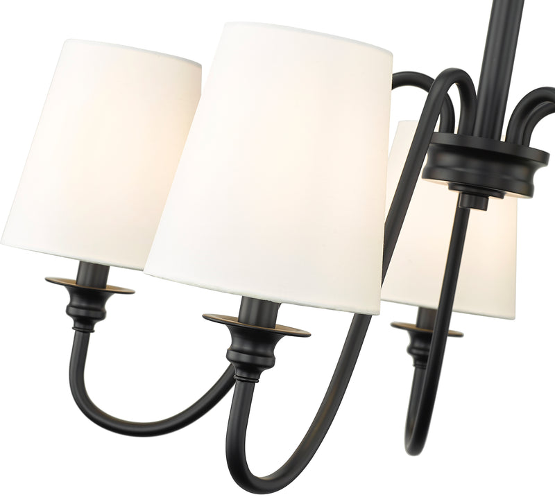 Gianna 5 Light 26" Chandelier in Matte Black