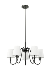 Gianna 5 Light 26" Chandelier in Matte Black
