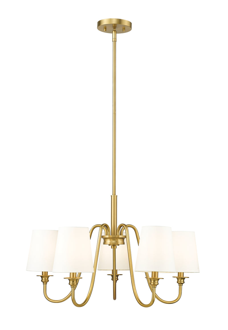 Gianna 5 Light 26" Chandelier in Modern Gold