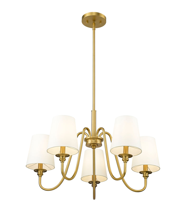 Gianna 5 Light 26" Chandelier in Modern Gold