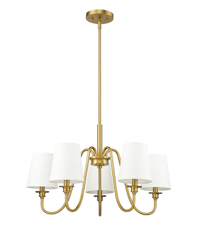 Gianna 5 Light 26" Chandelier in Modern Gold