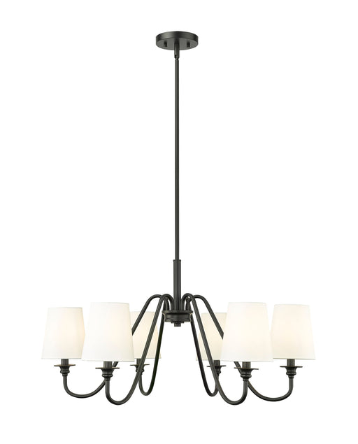 Gianna 6 Light Chandelier in Matte Black