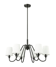 Gianna 6 Light Chandelier in Matte Black