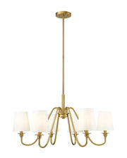 Gianna 6 Light Chandelier in Modern Gold