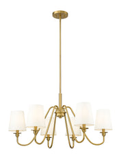 Gianna 6 Light Chandelier in Modern Gold