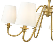 Gianna 6 Light Chandelier in Modern Gold