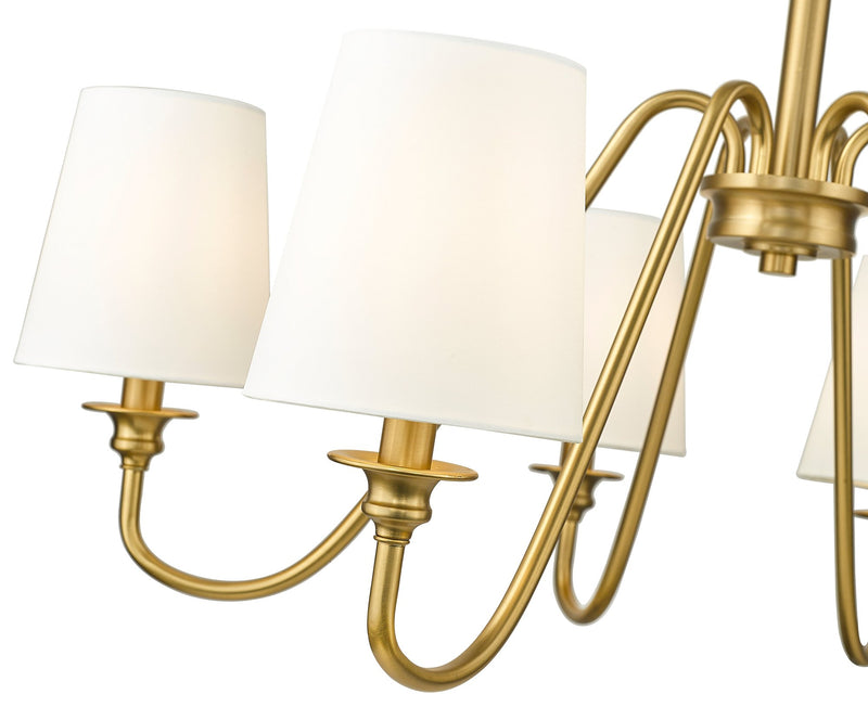 Gianna 6 Light Chandelier in Modern Gold