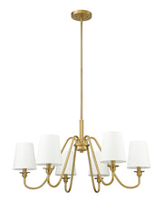Gianna 6 Light Chandelier in Modern Gold