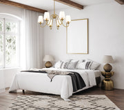 Gianna 6 Light Chandelier in Modern Gold in a room setting