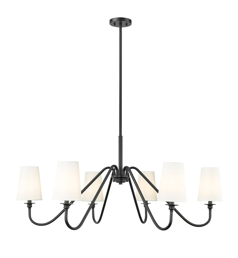 Gianna 6 Light Chandelier in Matte Black