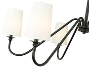 Gianna 6 Light Chandelier in Matte Black