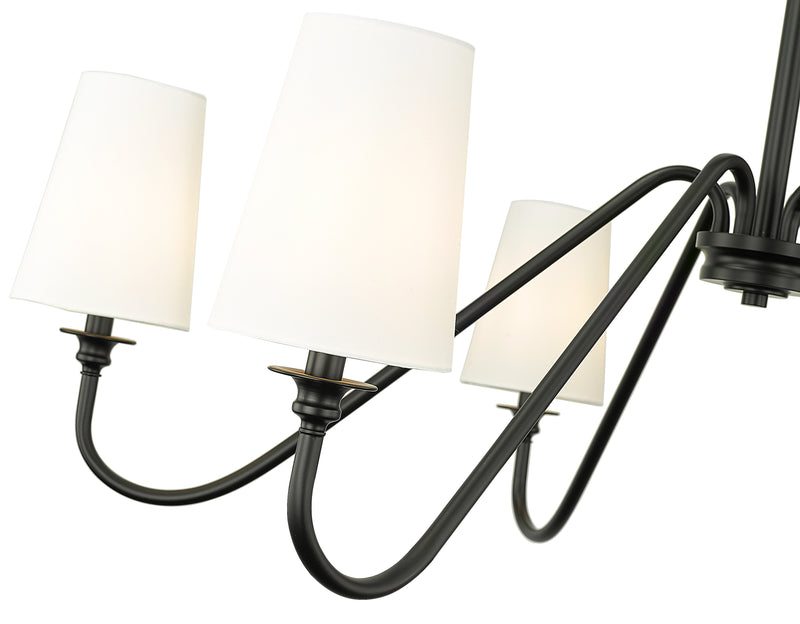 Gianna 6 Light Chandelier in Matte Black
