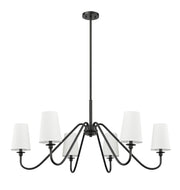 Gianna 6 Light Chandelier in Matte Black