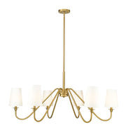Gianna 6 Light Chandelier in Modern Gold