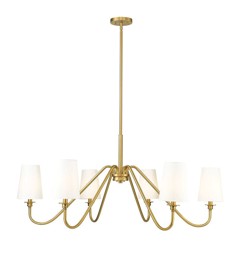 Gianna 6 Light Chandelier in Modern Gold