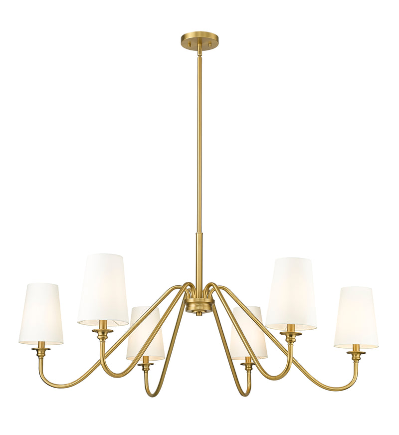 Gianna 6 Light Chandelier in Modern Gold