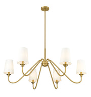 Gianna 6 Light Chandelier in Modern Gold