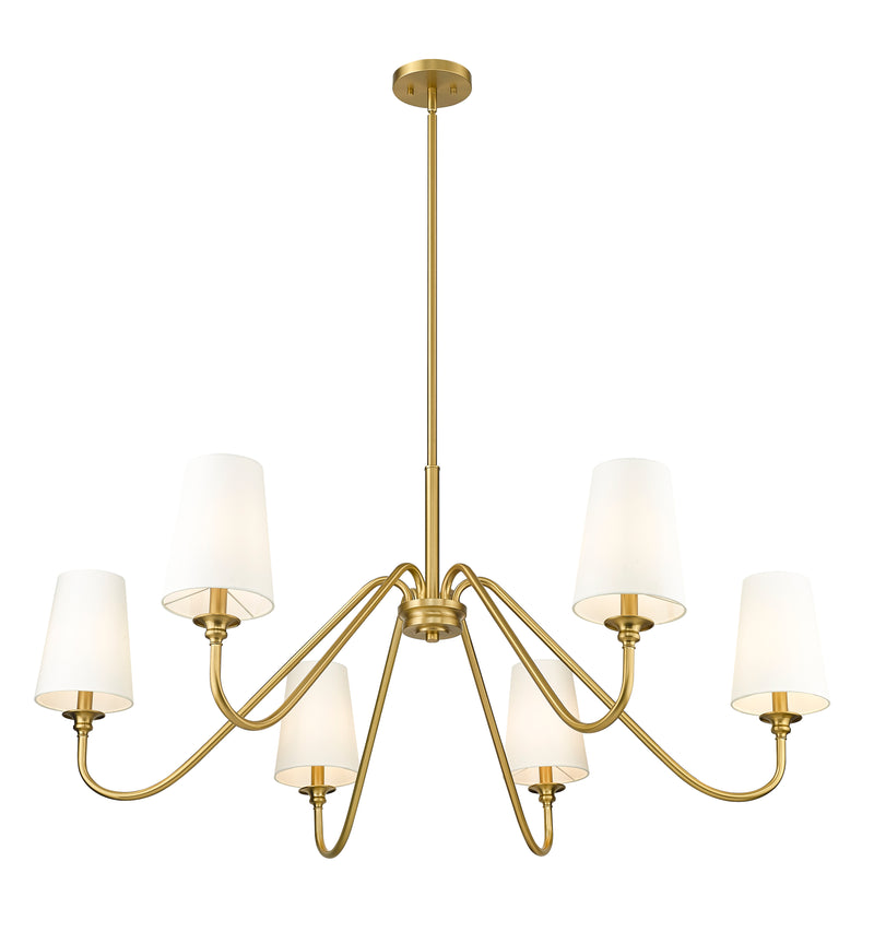 Gianna 6 Light Chandelier in Modern Gold