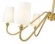Gianna 6 Light Chandelier in Modern Gold