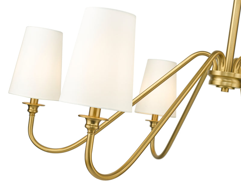 Gianna 6 Light Chandelier in Modern Gold