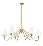 Gianna 6 Light Chandelier in Modern Gold