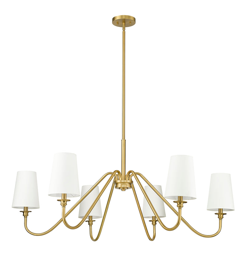 Gianna 6 Light Chandelier in Modern Gold