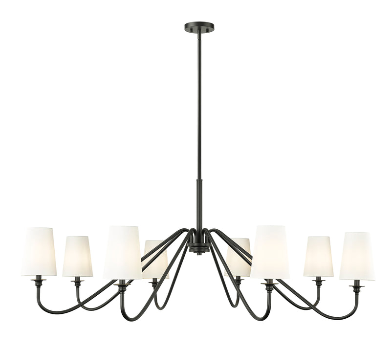 Gianna 8 Light 60.25" Chandelier in Matte Black