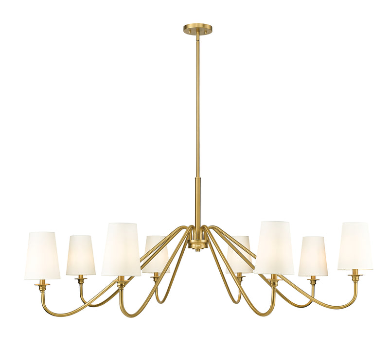 Gianna 8 Light 60.25" Chandelier in Modern Gold