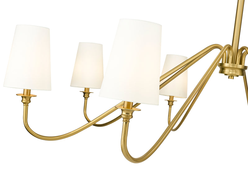 Gianna 8 Light 60.25" Chandelier in Modern Gold