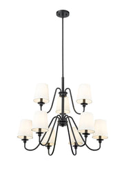 Gianna 9 Light Chandelier in Matte Black