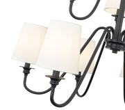 Gianna 9 Light Chandelier in Matte Black