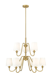 Gianna 9 Light Chandelier in Modern Gold