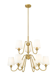 Gianna 9 Light Chandelier in Modern Gold